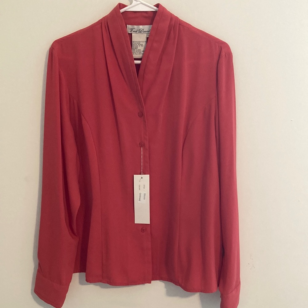 FredDavid Cayenne color button down shirt